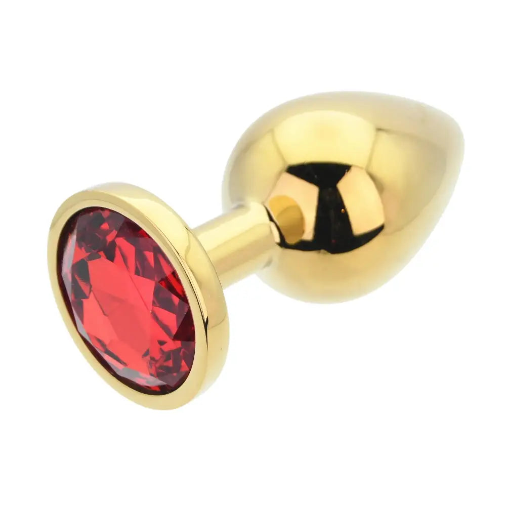 Toosh Gold Metal Butt Plug Large Red Stone - Save 10% - Sale United Kingdom Stoke-on-trent