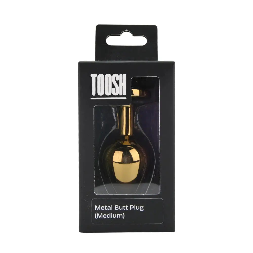 Toosh Gold Metal Butt Plug Medium Clear Stone - Save 10% - Sale United Kingdom Stoke-on-trent