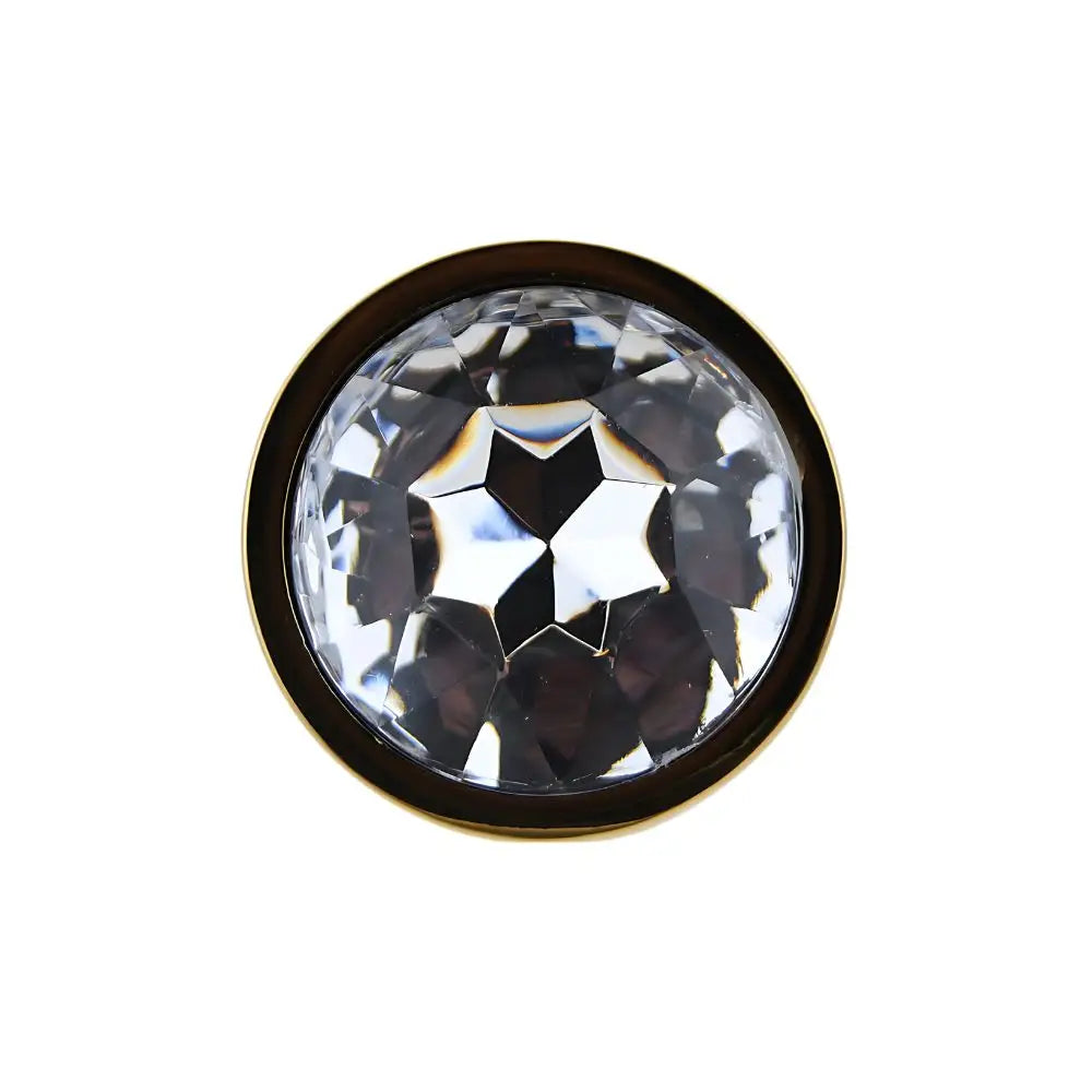 Toosh Gold Metal Butt Plug Small Clear Stone - Save 10% - Sale United Kingdom Stoke-on-trent