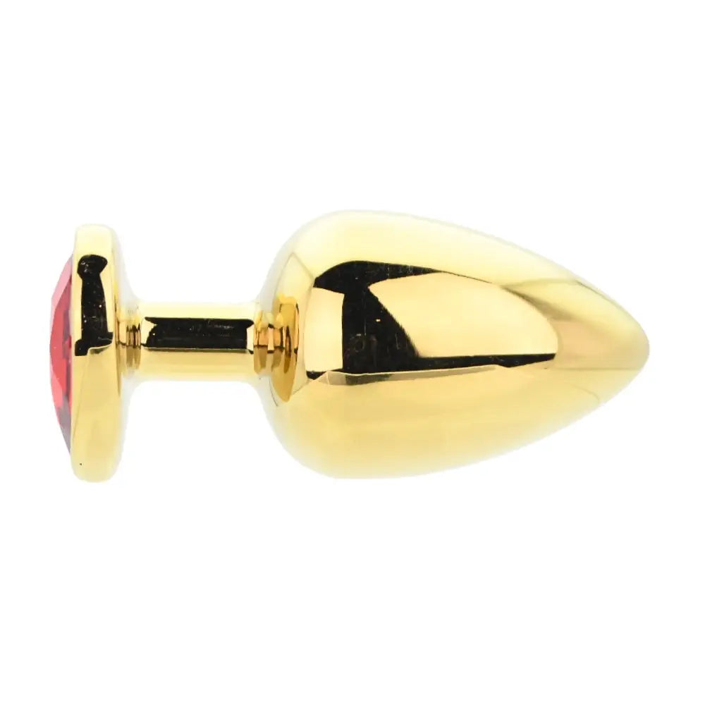 Toosh Heart Shaped Gold Butt Plug with Red Stone Large - New Products – Latest Sex Toys & Adult Arrivals United Kingdom Stoke-on-trent