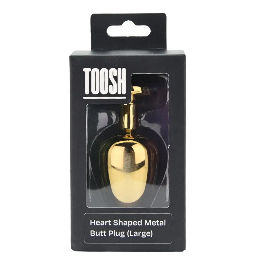 Toosh Heart Shaped Gold Butt Plug with Red Stone Large - New Products – Latest Sex Toys & Adult Arrivals United Kingdom Stoke-on-trent