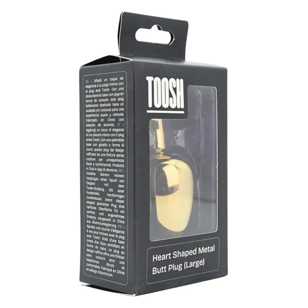 Toosh Heart Shaped Gold Butt Plug with Red Stone Large - New Products – Latest Sex Toys & Adult Arrivals United Kingdom Stoke-on-trent