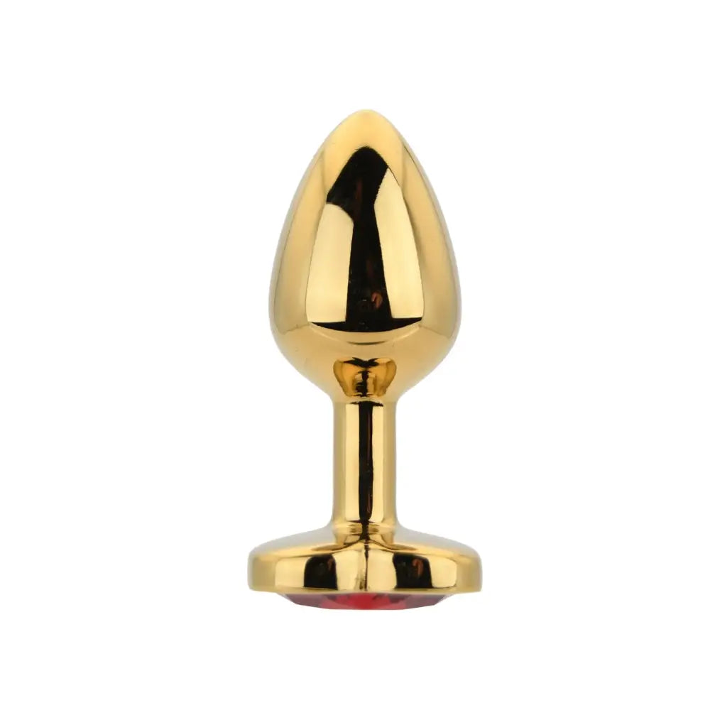 Toosh Heart Shaped Gold Butt Plug with Red Stone Small - Save 10% - Anal Dildos United Kingdom Stoke-on-trent