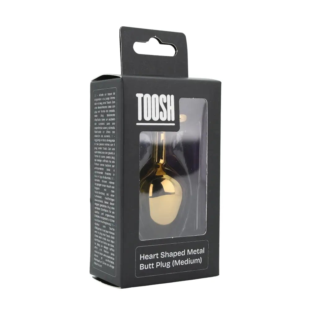 Toosh Heart Shaped Gold with Red Stone Medium - New Products – Latest Sex Toys & Adult Arrivals United Kingdom Stoke-on-trent