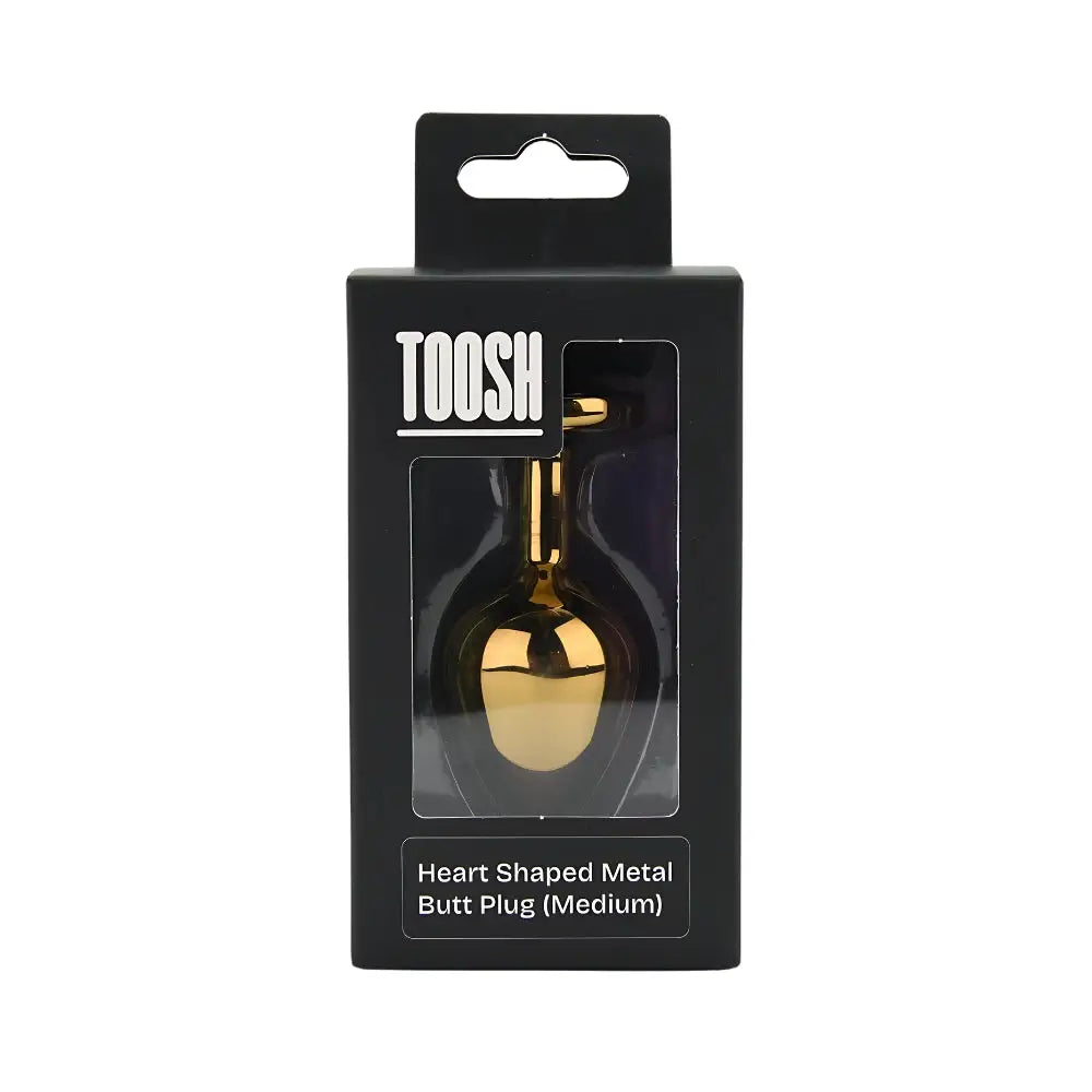 Toosh Heart Shaped Gold with Red Stone Medium - New Products – Latest Sex Toys & Adult Arrivals United Kingdom Stoke-on-trent