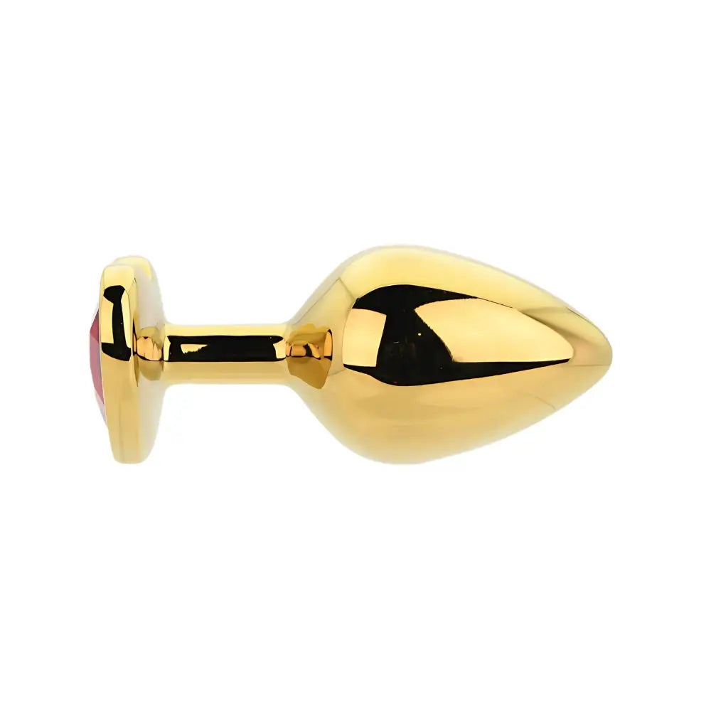 Toosh Heart Shaped Gold with Red Stone Medium - New Products – Latest Sex Toys & Adult Arrivals United Kingdom Stoke-on-trent