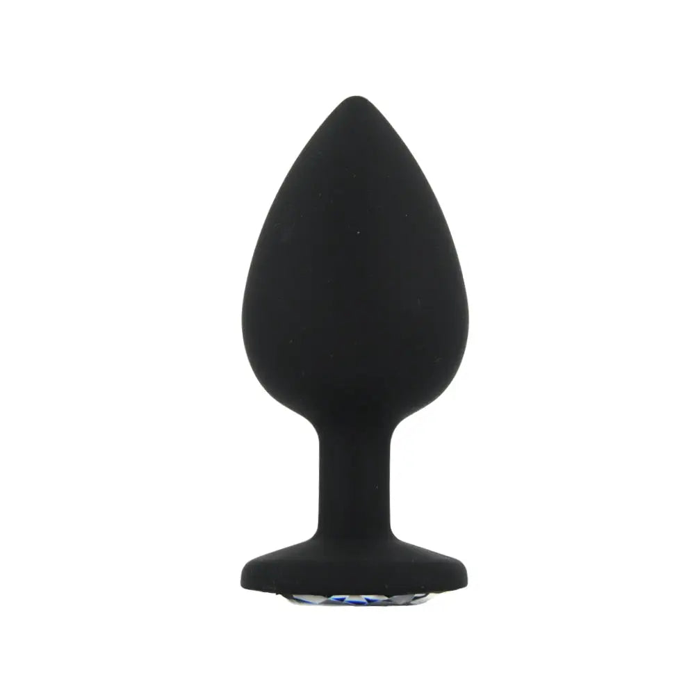 Toosh Silicone Butt Plug Black Set of 3 Clear Stone - Save 5% - Anal Dildos United Kingdom Stoke-on-trent
