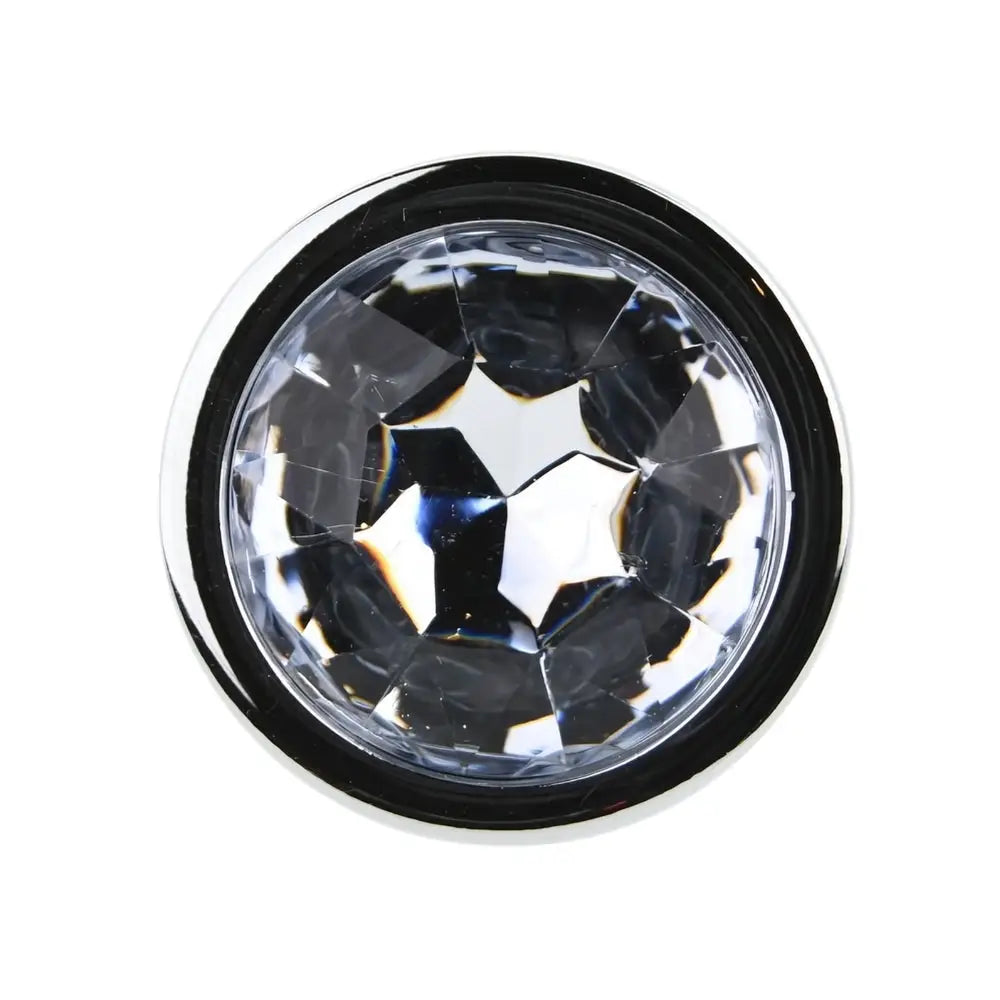 Toosh Silver Metal Butt Plug Large Clear Stone - Save 10% - Sale United Kingdom Stoke-on-trent