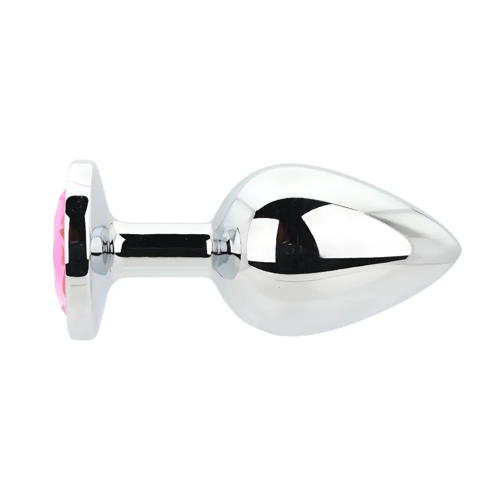 Toosh Silver Metal Butt Plug Large Pink Stone - Save 10% - Sale United Kingdom Stoke-on-trent
