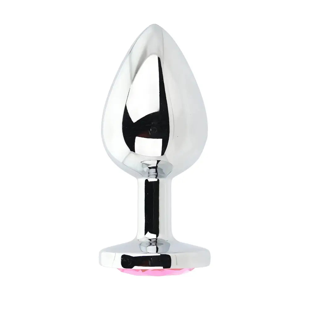 Toosh Silver Metal Butt Plug Large Pink Stone - Save 10% - Sale United Kingdom Stoke-on-trent