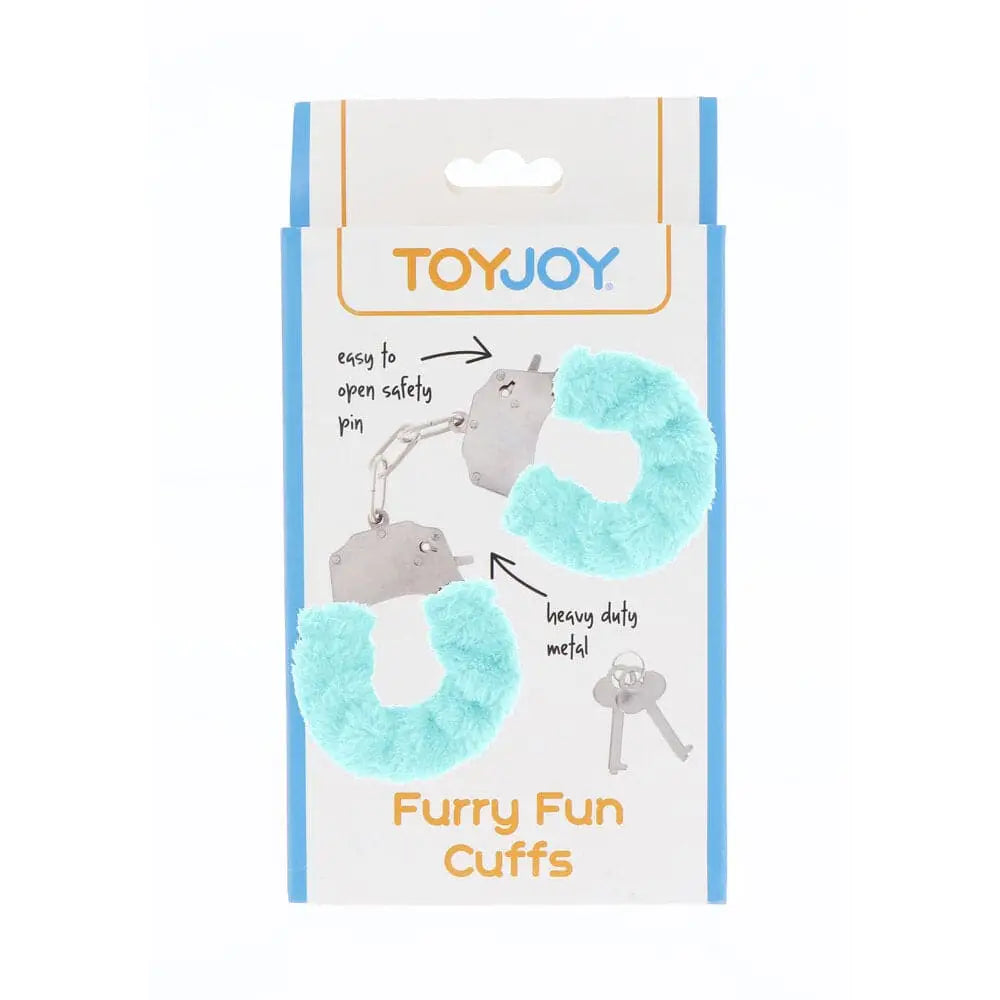 Toyjoy Furry Fun Wrist Cuffs Aqua - Save 20% - Toyjoy - Fast Shipping - Sale United Kingdom Stoke-on-trent
