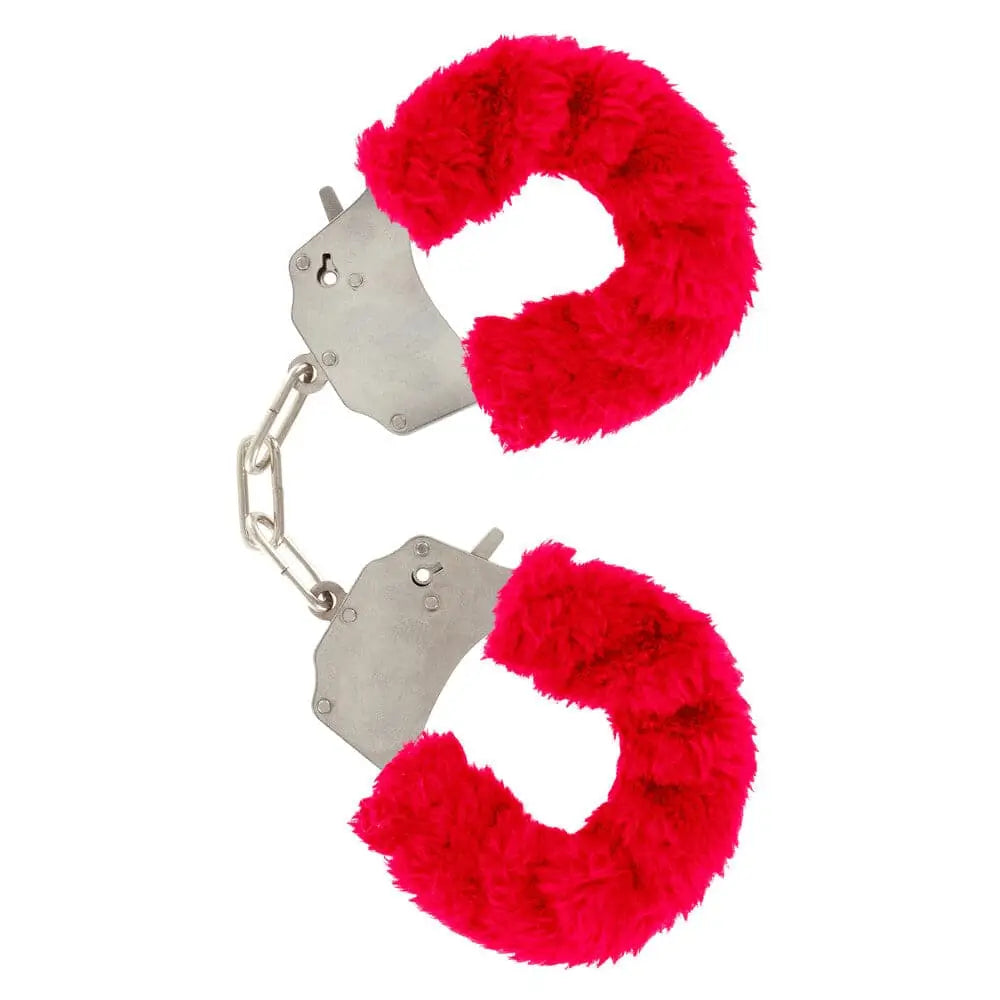 Toyjoy Furry Fun Wrist Cuffs Red - Save 15% - Toyjoy - Fast Shipping - Sale United Kingdom Stoke-on-trent