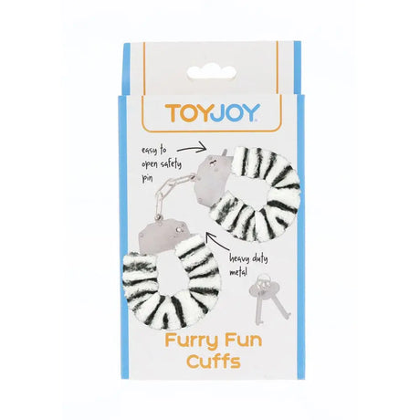 Toyjoy Furry Fun Wrist Cuffs Zebra - Save 20% - Toyjoy - Fast Shipping - Sale United Kingdom Stoke-on-trent