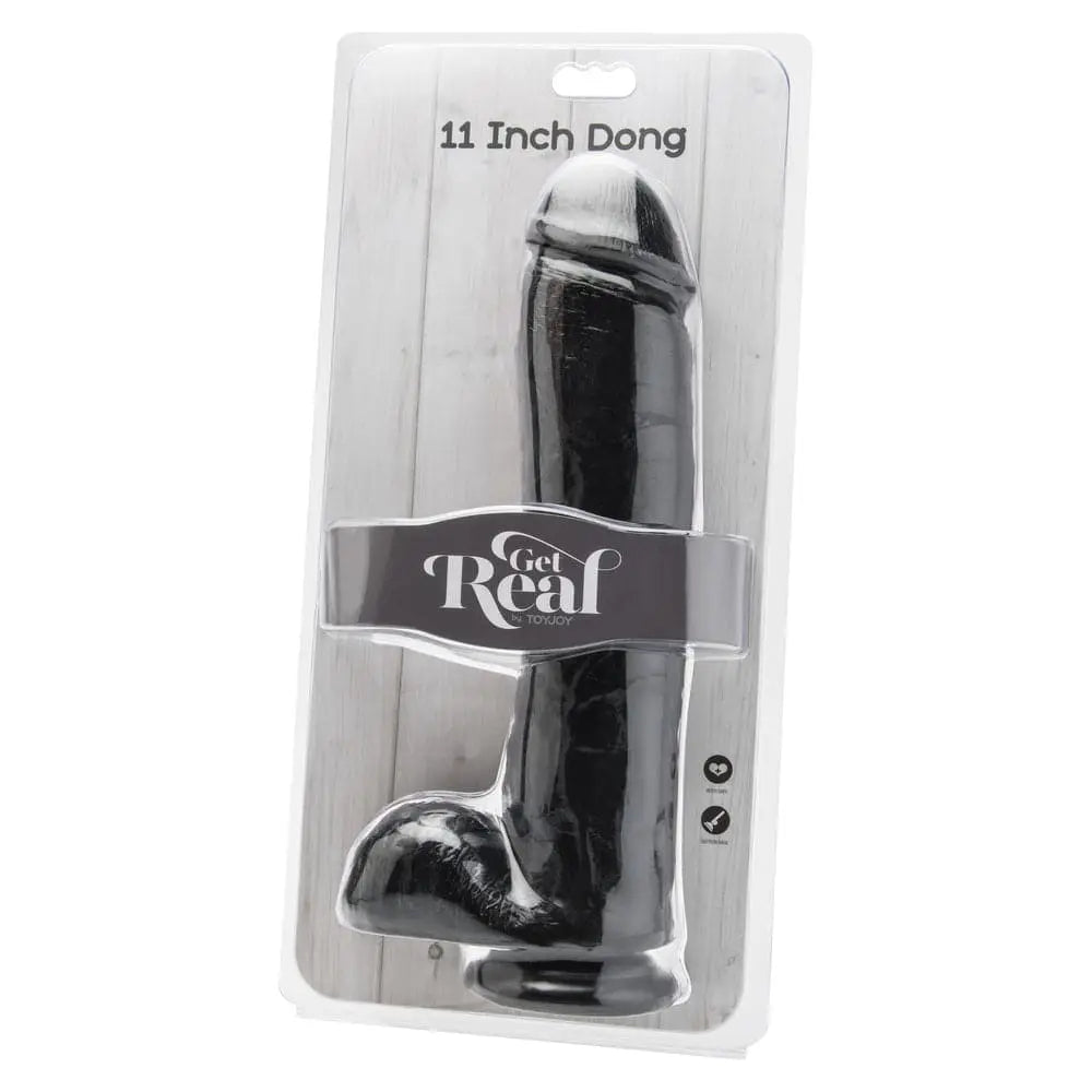 Toyjoy Get Real 11 Inch Dong with Balls Black - Save 20% - Toyjoy with - Fast - Dildo United Kingdom Stoke-on-trent