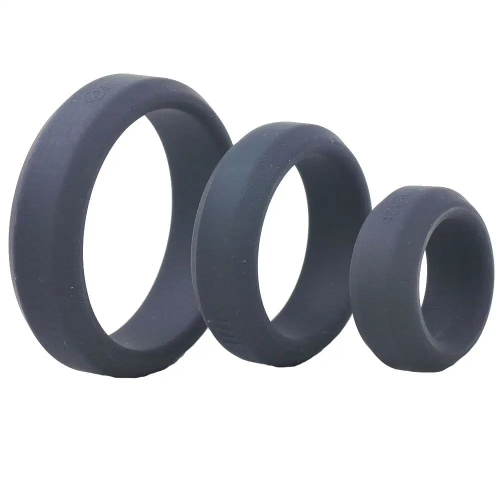 Triple Black Silicone Cock Rings - Save 15% - Fast Shipping - Sale United Kingdom Stoke-on-trent
