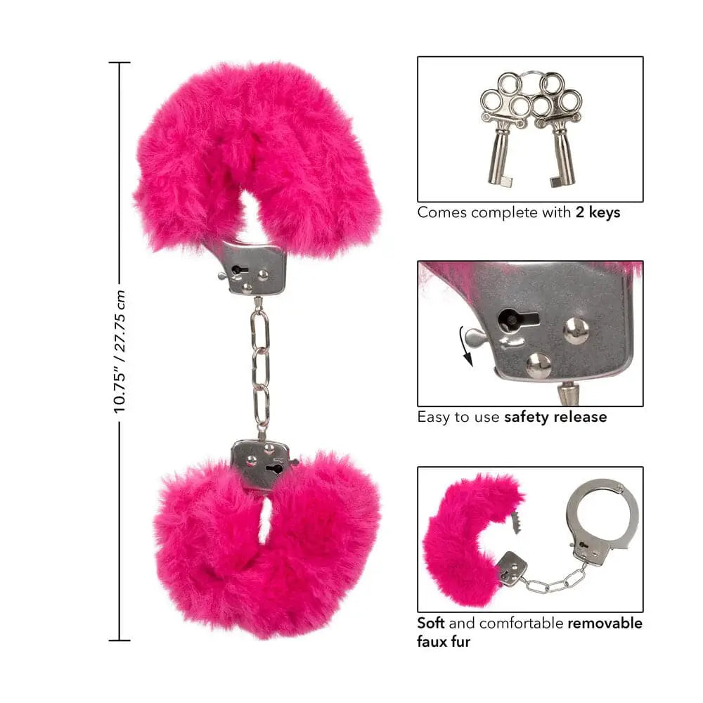Ultra Fluffy Furry Cuffs Pink - Save 15% - Fast Shipping - Sale United Kingdom Stoke-on-trent