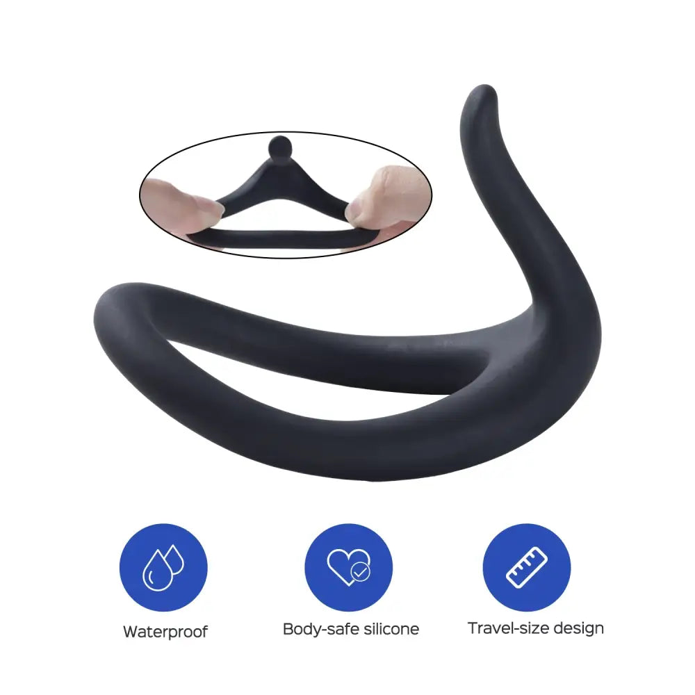 Uri Black Penis Cock Ring Male Enhancer Sex Toy for Men Silicone - Save 30% - Sale United Kingdom Stoke-on-trent