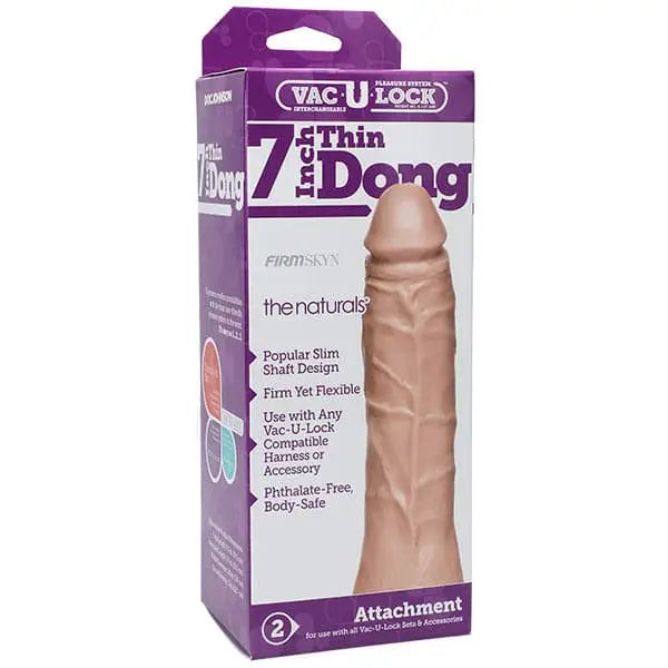 Vaculock Thin 7 Inch Natural Dong Attachment - Save 15% - Vaculock - Fast - Dildo United Kingdom Stoke-on-trent