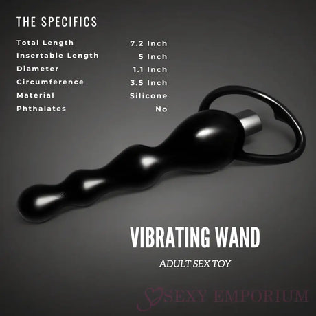 Vibrating Prostate Massager Anal Beads Black - Save 20% - Fast Shipping - Dildo United Kingdom Stoke-on-trent