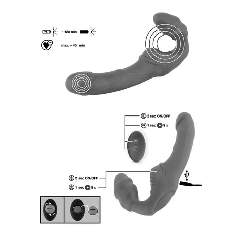 Vibrating Strapless Strapon 2 - Save 20% - Strapon - Fast Shipping - Big Vibrators United Kingdom Stoke-on-trent