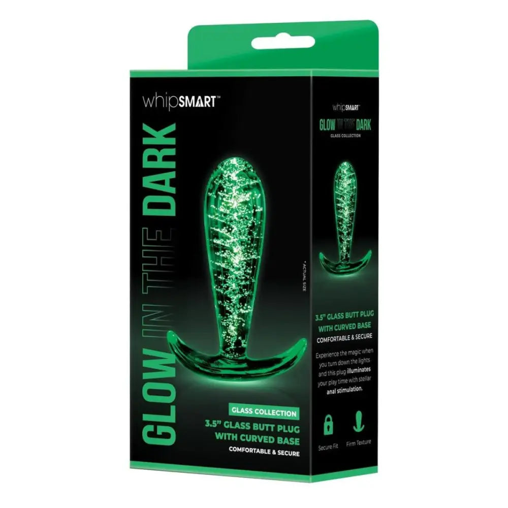 Whipsmart Glow in the Dark Glass Butt Plug - in the - Fast Shipping - Plugs United Kingdom Stoke-on-trent