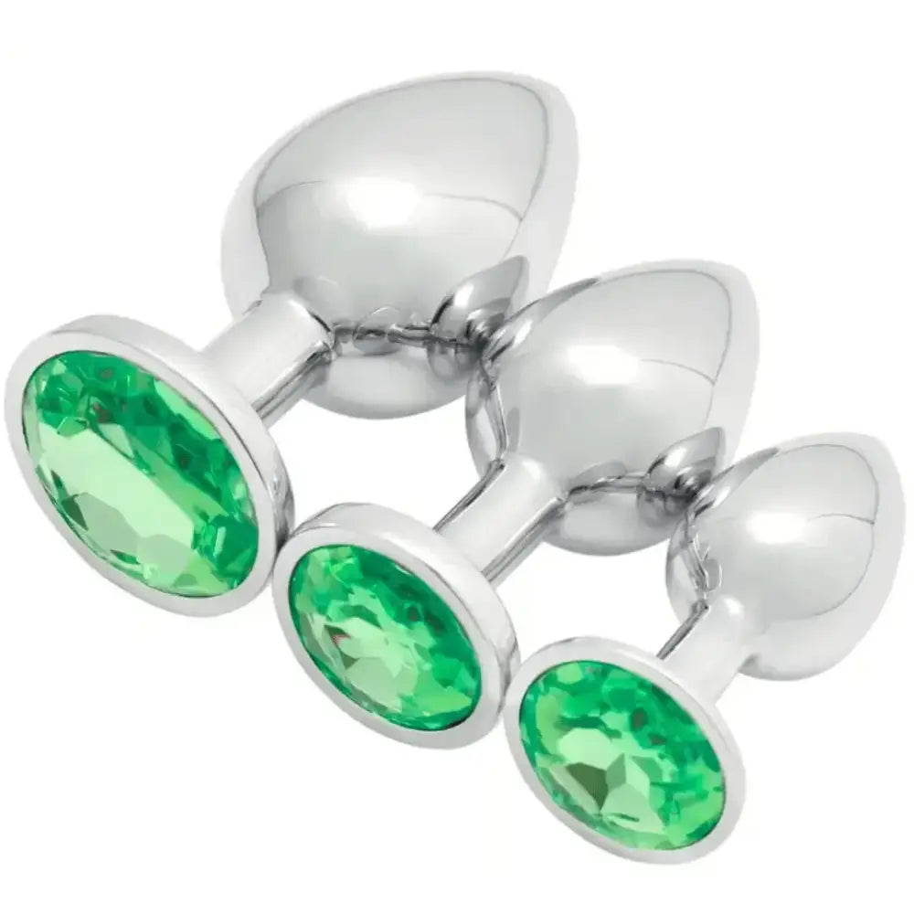 1-3pc Metal Butt Plug Anal Dildo Diamond Jewel Smooth Sex Toy Princess Stone - 1-3pc - Original Sexy Emporium United Kingdom Stoke-on-trent