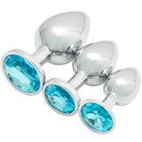 1-3pc Metal Butt Plug Anal Dildo Diamond Jewel Smooth Sex Toy Princess Stone - 1-3pc - Original Sexy Emporium United Kingdom Stoke-on-trent