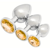 1-3pc Metal Butt Plug Anal Dildo Diamond Jewel Smooth Sex Toy Princess Stone - 1-3pc - Original Sexy Emporium United Kingdom Stoke-on-trent