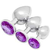 1-3pc Metal Butt Plug Anal Dildo Diamond Jewel Smooth Sex Toy Princess Stone - 1-3pc - Original Sexy Emporium United Kingdom Stoke-on-trent