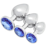 1-3pc Metal Butt Plug Anal Dildo Diamond Jewel Smooth Sex Toy Princess Stone - 1-3pc - Original Sexy Emporium United Kingdom Stoke-on-trent