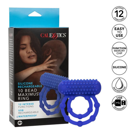 10 Bead Maximus Rechargeable Cock Ring - Save 25% - Sale