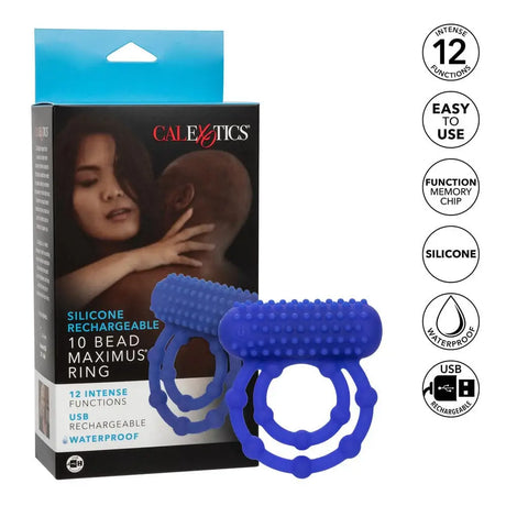 10 Bead Maximus Rechargeable Cock Ring - Save 25% - Fast Shipping - Sale United Kingdom Stoke-on-trent