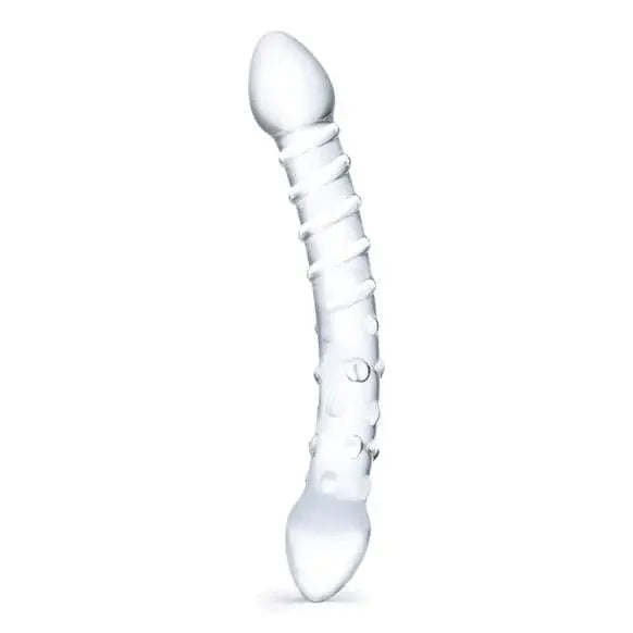 10 Inch Double Ended Ribbed Glass Dildo - Save 25% - Fast Shipping - United Kingdom Stoke-on-trent