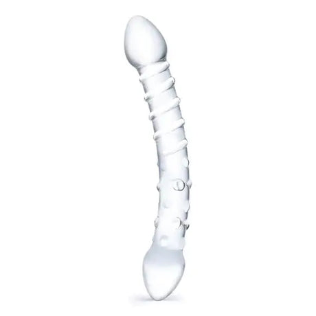 10 Inch Double Ended Ribbed Glass Dildo - Save 25% - Fast Shipping - United Kingdom Stoke-on-trent