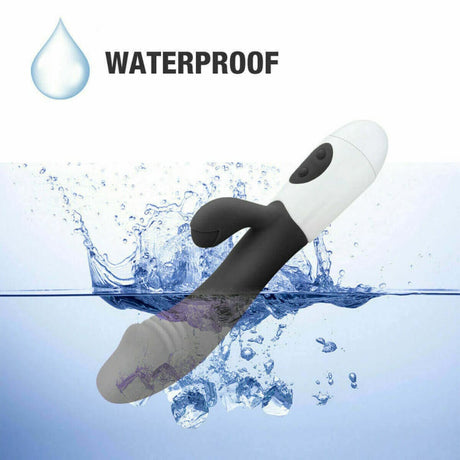 10 Mode Silicone Rabbit Vibrator Black - Save 25% - Sex Toys for Women