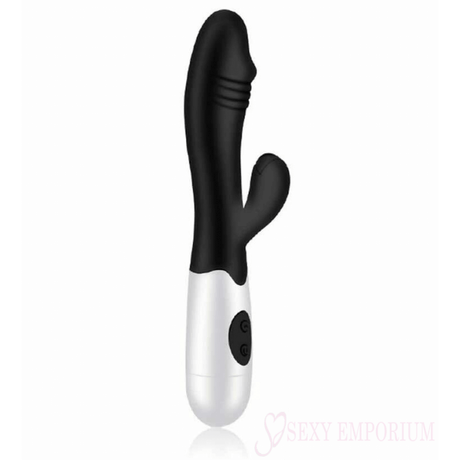 10 Mode Silicone Rabbit Vibrator Black - Save 25% - Sex Toys for Women