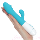 10 Mode Silicone Rabbit Vibrator Blue