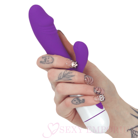 10 Mode Silicone Rabbit Vibrator Purple - Save 30% - Sex Toys for Women