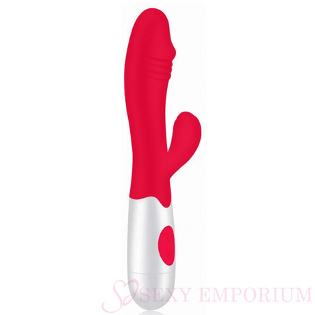 10 Mode Silicone Rabbit Vibrator Red