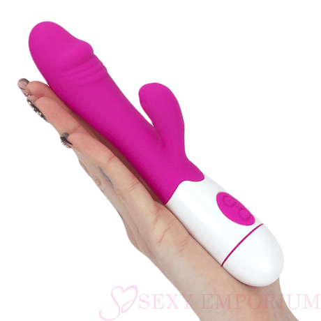 10 Mode Silicone Rabbit Vibrator Rose - Save 25% - Uk Sex Toys