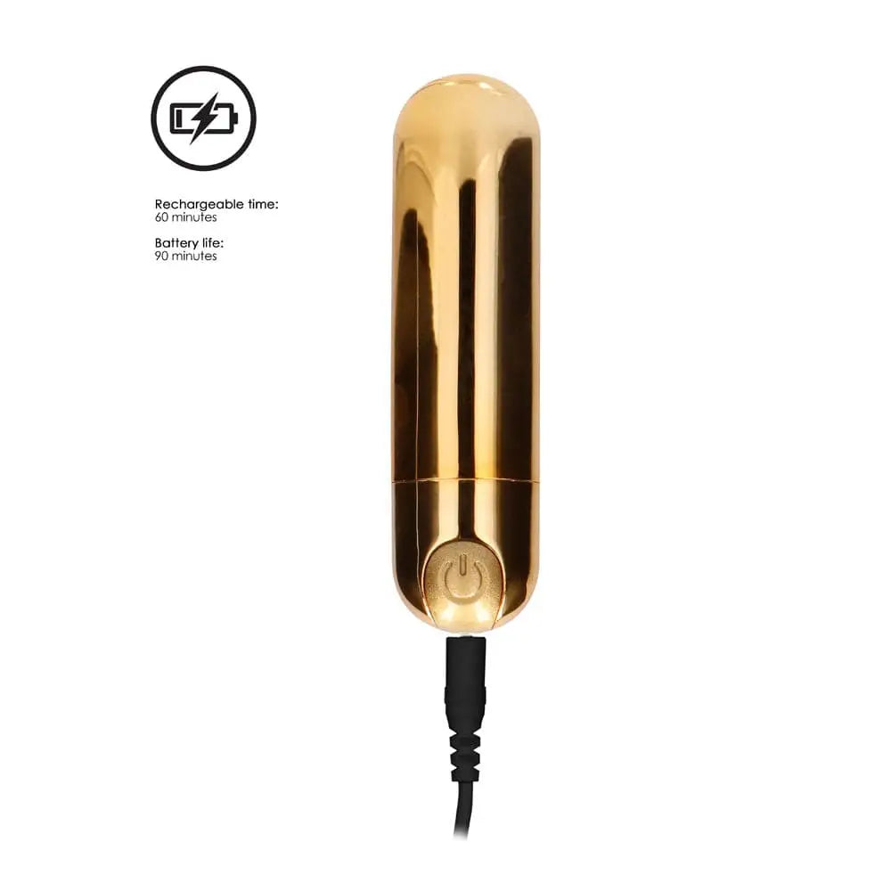 10 Speed Rechargeable Bullet Gold - Save 25% - Speed - Fast Shipping - Vibrator United Kingdom Stoke-on-trent