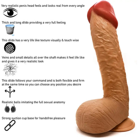 11.6 Inch Suction Cup Dildo Sex Toy Xl Brown - Dildos - Save 20% - Xl - Fast Shipping - United Kingdom Stoke-on-trent