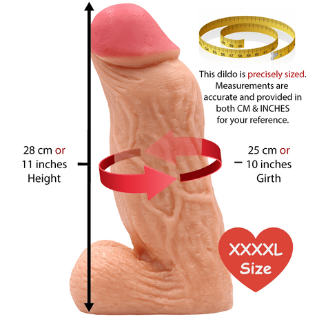 11 Inch Extra Thick Huge Realistic Dildo - Dildos - Save 30%