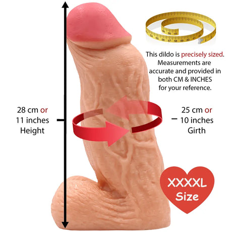 11 Inch Extra Thick Huge Realistic Dildo - Dildos - Save 30% - Fast Shipping - United Kingdom Stoke-on-trent