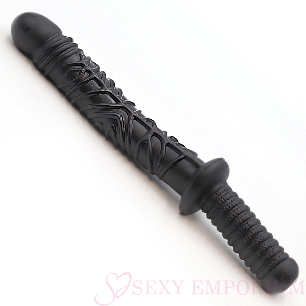 11 Inch Sword Dildo Black - XL / Black Skin