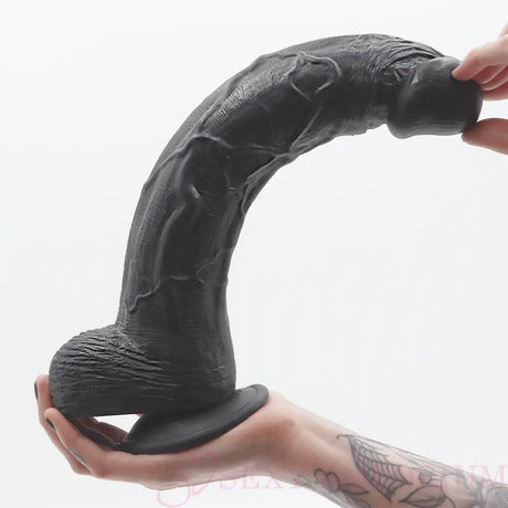12.5 Inch Penetrator Black Strap on Dildo with Red Harness - Save 10% - on - Sale United Kingdom Stoke-on-trent