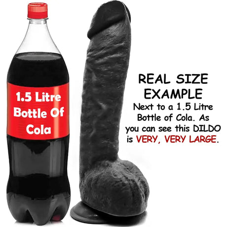 12.5 Inch Suction Cup Dildo Xl - Black - Dildos - Save 50% - Xl - Fast Shipping - United Kingdom Stoke-on-trent