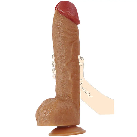12.5 Inch Suction Cup Dildo Xl - Brown - Dildos - Save 30% - Xl - Fast Shipping - United Kingdom Stoke-on-trent