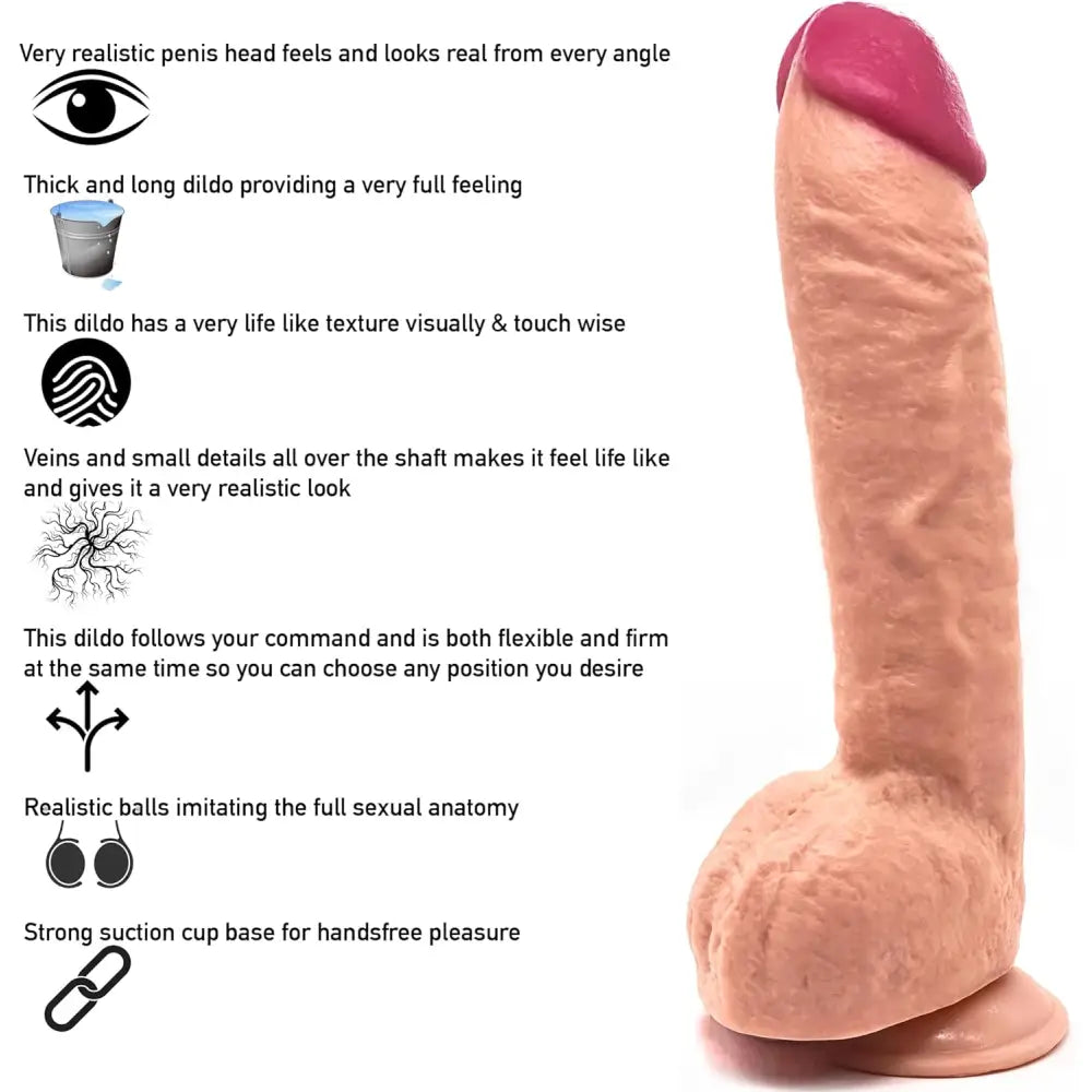 12.5 Inch Suction Cup Dildo Xl - White - Dildos - Save 30% - Xl - Fast Shipping - United Kingdom Stoke-on-trent