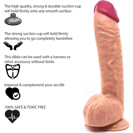 12.5 Inch Suction Cup Dildo Xl - White - Dildos - Save 30% - Xl - Fast Shipping - United Kingdom Stoke-on-trent